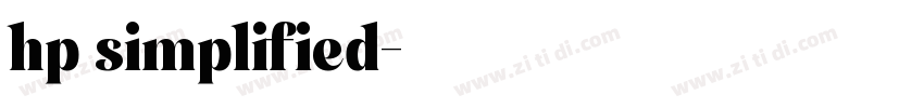 hp simplified字体转换